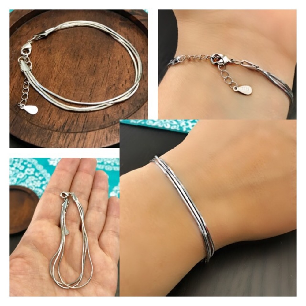 NEW!๐๐SHINEY! SPARKLING! LAYER BRACELET!๐๐LOVE - Picture 1 of 8